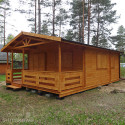 Drewniany domek letniskowy Lena I 33,6 + 11 m2