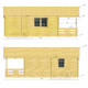 Drewniany domek letniskowy Weekend III 32 + 11 m2