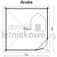 Drewniany domek pięciokątny Aruba 10,4 m2