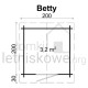 Drewniany domek narzędziowy Betty 3,2 m2