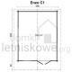 Drewniany domek ogrodowy Enzo C1 18,2 m2
