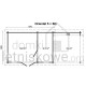 Drewniany domek z płaskim dachem Oriental 5 SD300 13,5 + 9 m2