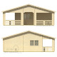 Drewniany domek letniskowy Riopas 51,4 + 33,9 m2