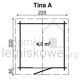 Drewniany domek narzędziowy Tina A 4 m2