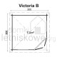 Drewniany domek pięciokątny Victoria B 7,3 m2