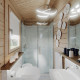 Drewniany domek letniskowy Hawana 33,6 + 11 m2, łazienka 